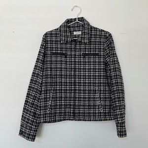 Black and white plaid jacket